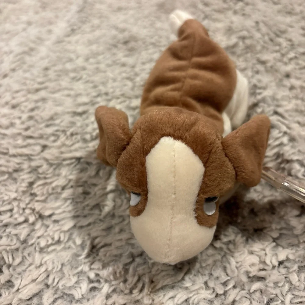 Ty Beanie Baby Tracker Basset‎ Hound Kids OS Brown New Collectible Plush Dog